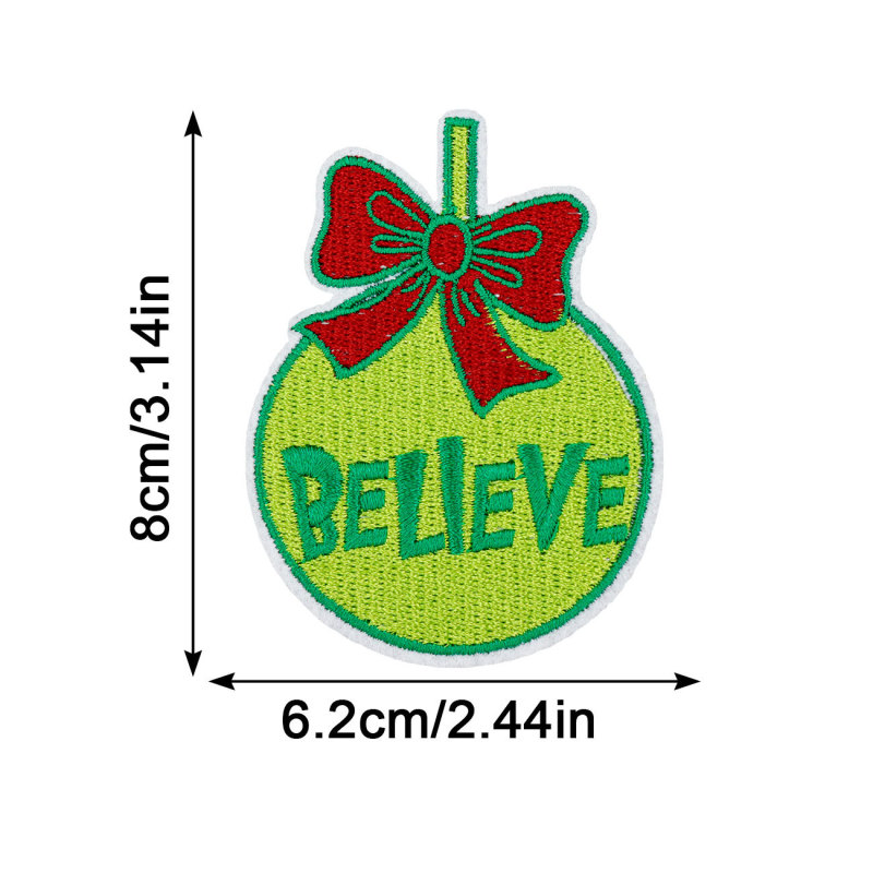 圣诞刺绣贴圣诞节布贴章仔 HOHOHO MERRYCHRISAMAS服装辅料烫印标|undefined