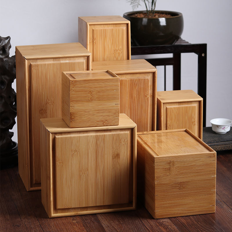 木质古玩收纳盒瓷器包装礼品盒抽拉盖竹制储存盒酒瓶花瓶饰品木盒