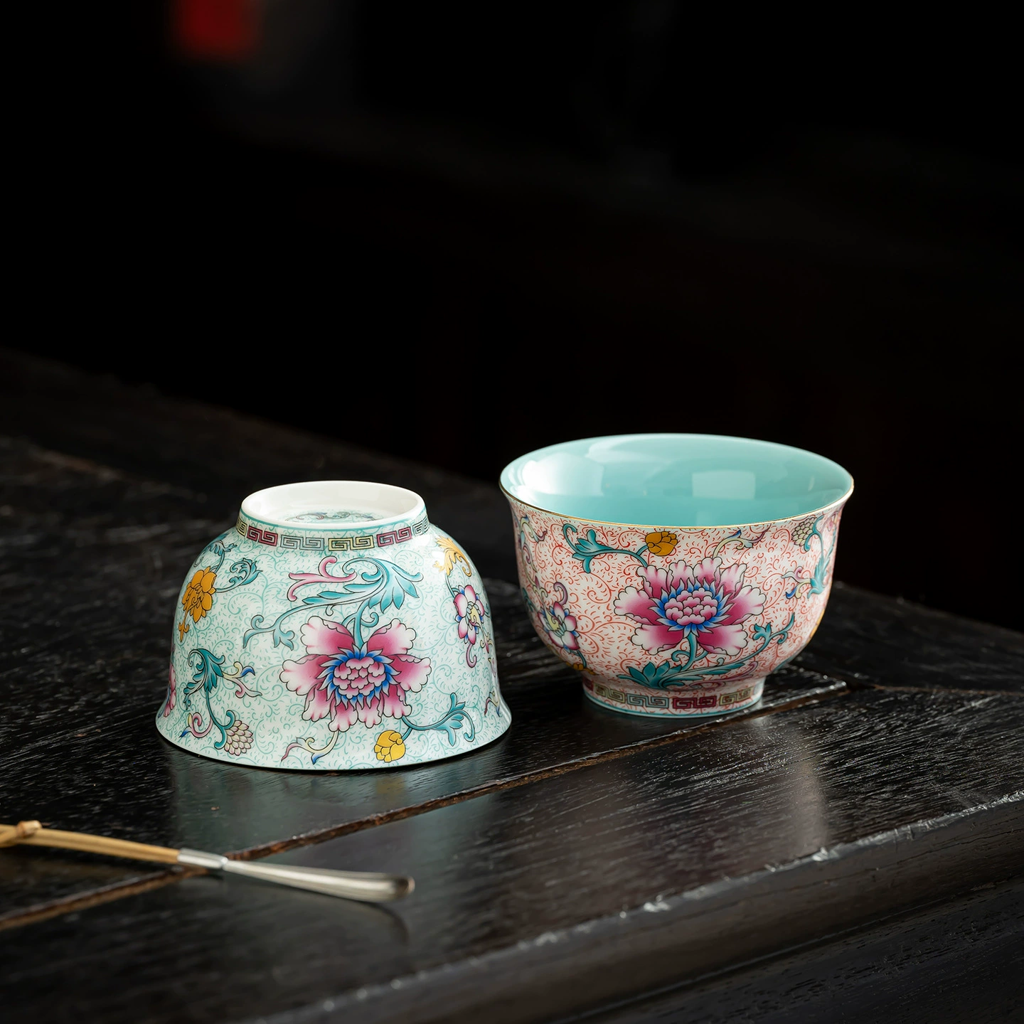 Retro enamel, ceramic high quality tea cup, tea set