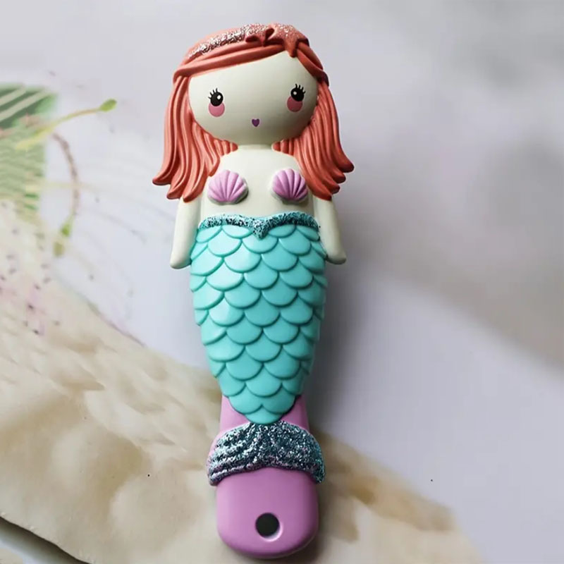 メーカー在庫あり 漫画風人魚ヘアブラシ エアマッサージブラシ 子供用スタイリングブラシ 欧米風クリエイティブギフトブラシ 卸売|undefined