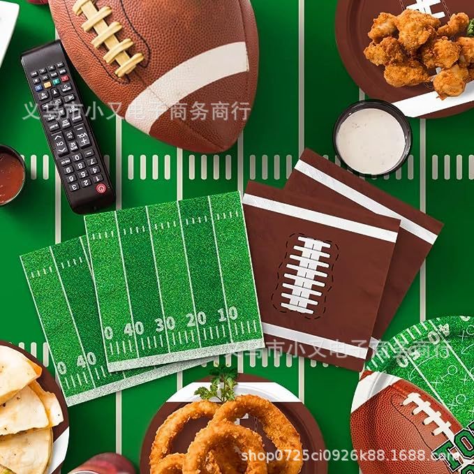 Super Bowl rugby fútbol americano fiesta de cumpleaños de los niños vajilla Placa de papel mantel decoración suministros del partido