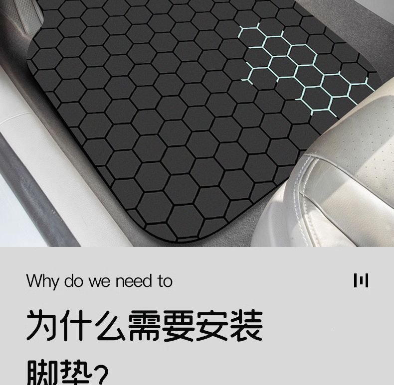 Best-selling universal car floor mats, trendy honeycomb decorative car mats, wear-resistant and dirt-resistant car foot mats, available for dropshipping on Temu