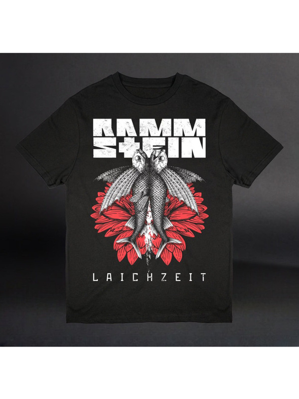 90S German Industrial Metal Band Rammstein German Tank American Retro Short-Sleeved Cotton T-Shirt for Men