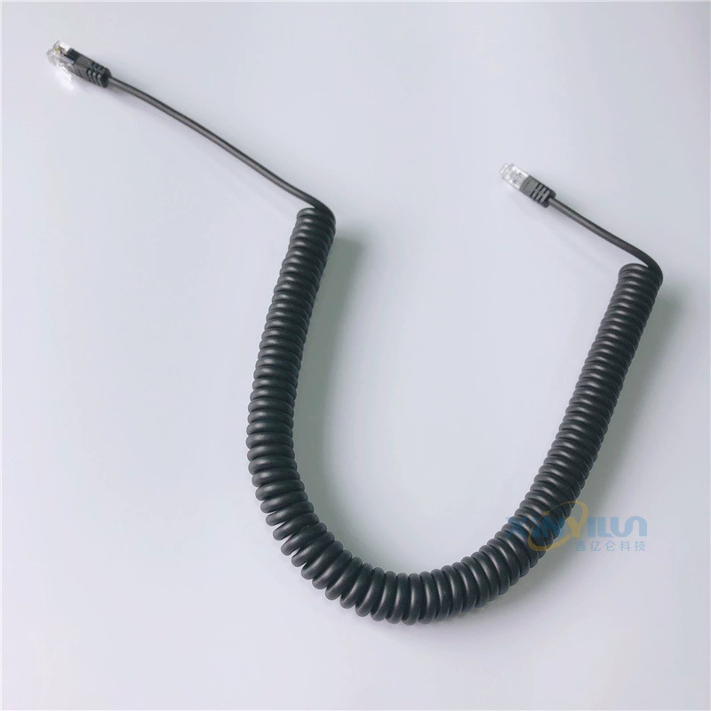 ПУ пружинный провод из чистой меди 28AWG RJ9/RJ11/RJ12 четырехъядерный/6-ядерный телефонный провод телефонный провод