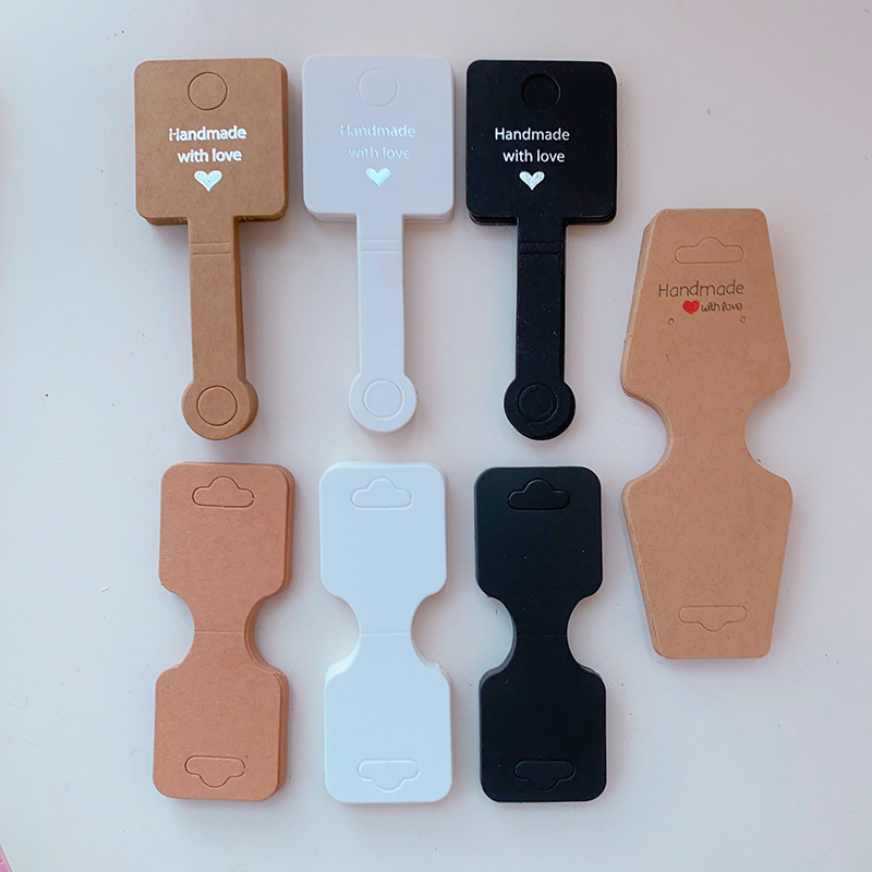 Cross-border in stock with sticky packaging card hair ring necklace bracelet jewelry folding jewelry paper card display card wholesale