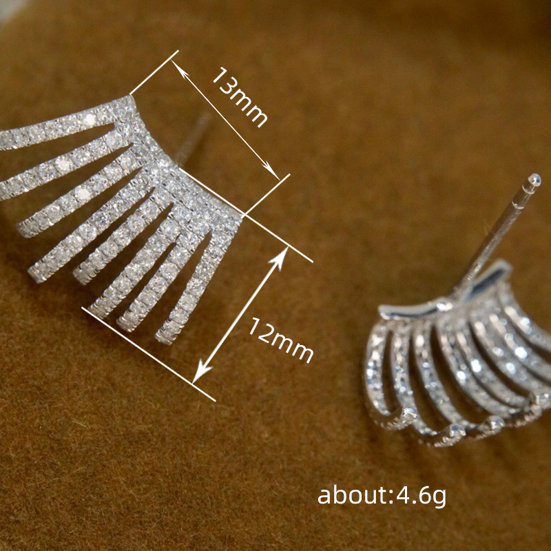 8g Weight 1 Pair Simple Style Classic Style Solid Color Inlay Copper Zircon Ear Studs