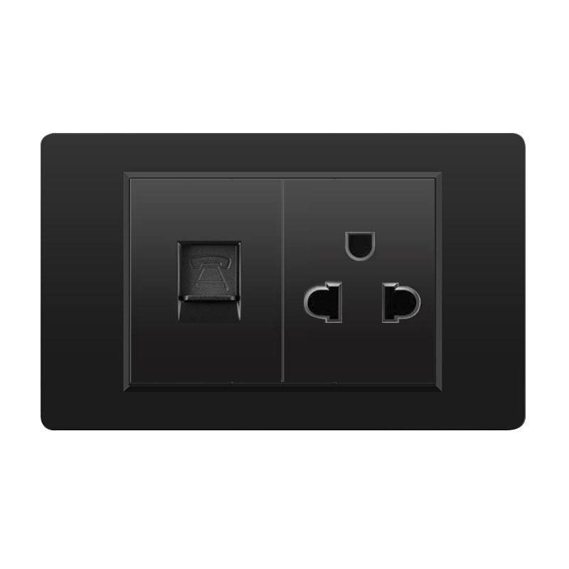 外国貿易スイッチソケット黒 PC パネル壁東南アジアタイ 6 穴台湾ソケット 20Wtype-c|undefined