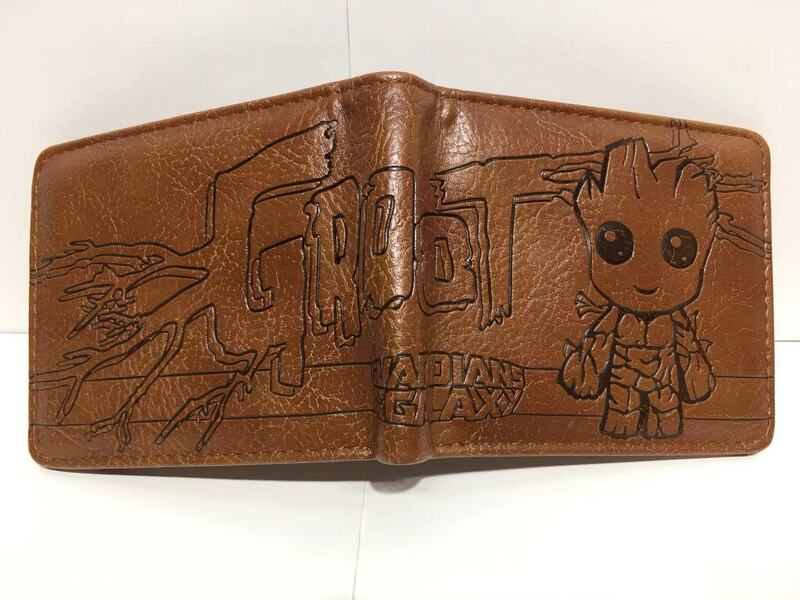 Animation Peripheral Guardians of the Galaxy Small Tree Personality Root Wallet Star Wars Pu Embossed Student Wallet