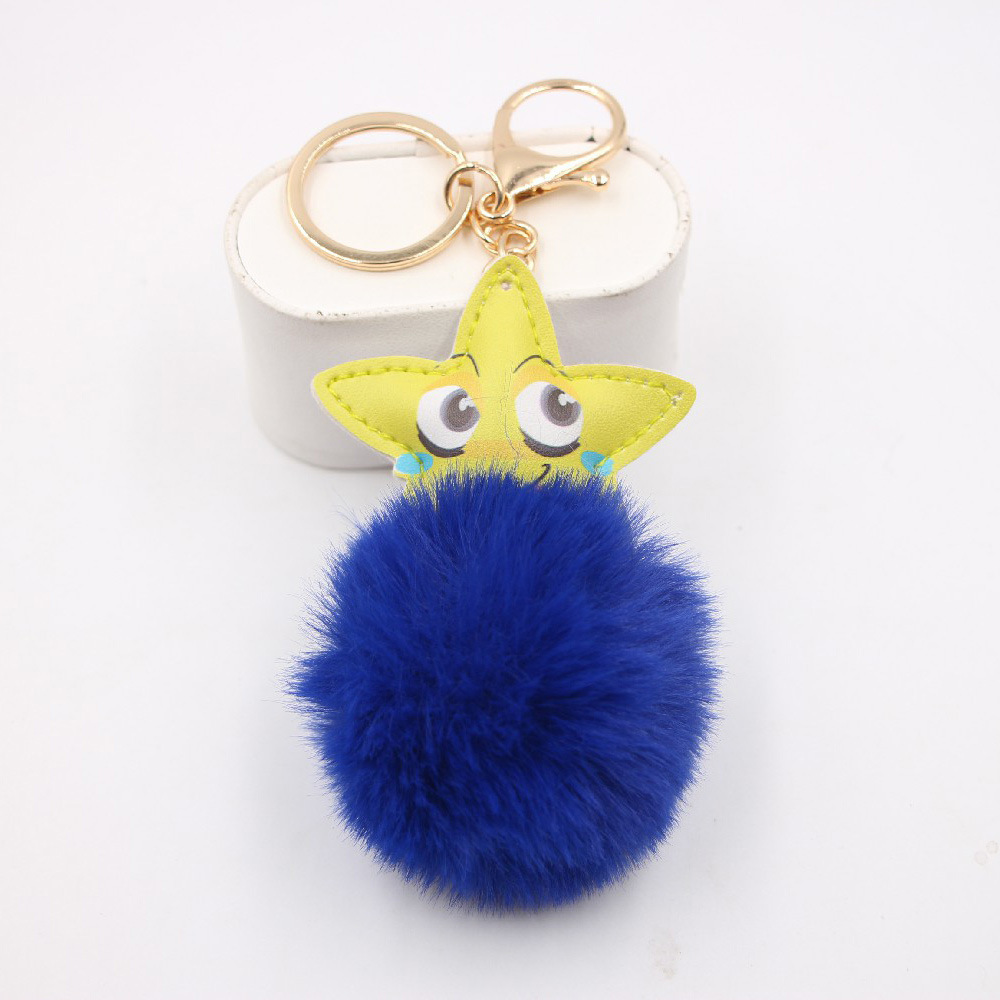 Nouveau Porte-clés En Cuir Étoile À Cinq Branches Pendentif Sac Portefeuille Pendentif En Peluche display picture 9