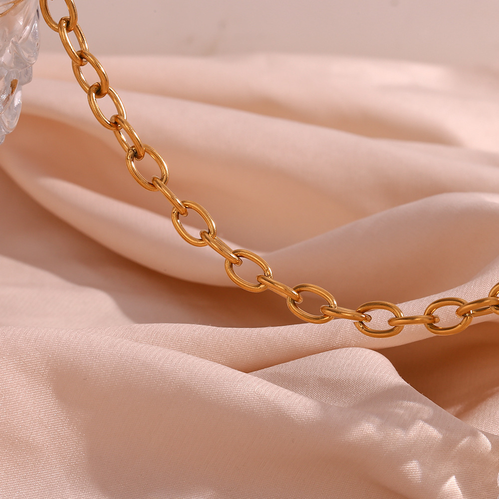 18K Gold Vacuum Plating Stainless Steel Chain Necklace