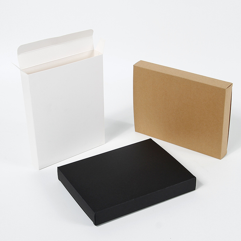 Venta al por mayor Kraft papel rectangular cartón plano máscara caja de embalaje regalo universal doble enchufe caja ropa interior calcetines caja image 5