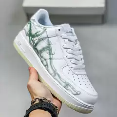 Original Af1 Air Force Skeleton Sneakers Halloween Bone Skateboard Shoes with Built-In Air Cushion Unisex Casual Sports Trendy Shoes
