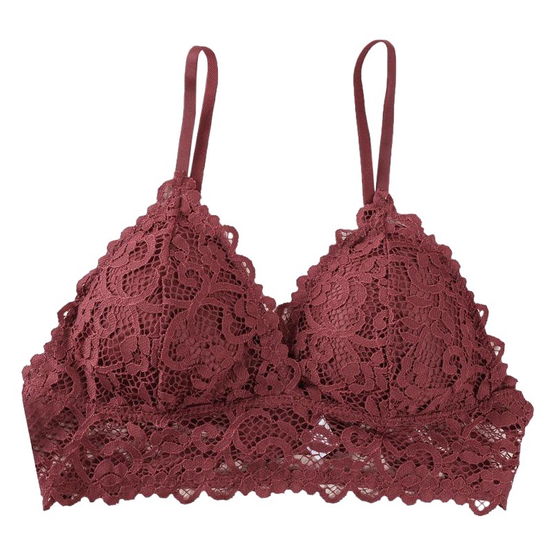 Nuevo sujetador de encaje cómodo push up sexy belleza espalda inalámbrica chica ropa interior cómodo sujetador sin costuras agradable a la piel