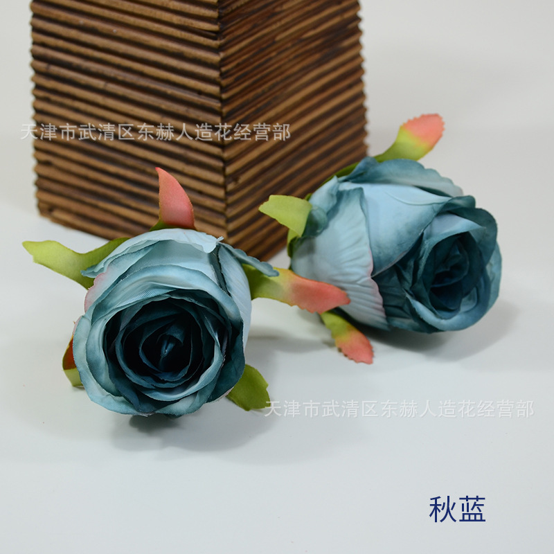 油絵のバラの花の頭のつぼみの芯のバラの花のバラの壁の装飾の手の花の帽子の花はdiyの花輪を作ります。|undefined