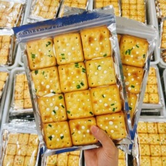 【オリジナル＋抹茶味】手ちぎりネギヌガー サンドビスケット おやつ満足 210g/箱