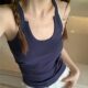 Summer Spice Girl Design Sense Inner Small Camisole Women's Outer Wear Slim-fit Sleeveless Base Solid Color Top with Chest Pad