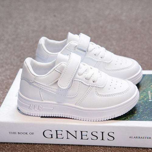 Children's white shoes new style  spring and autumn performance white shoes casual sneakers single shoes sports shoes trendy children's shoes