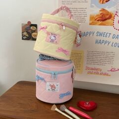 サンリオキャンディー色手提げ化粧バッグ女性かわいい大容量携帯旅行化粧品収納バッグ洗面バッグ