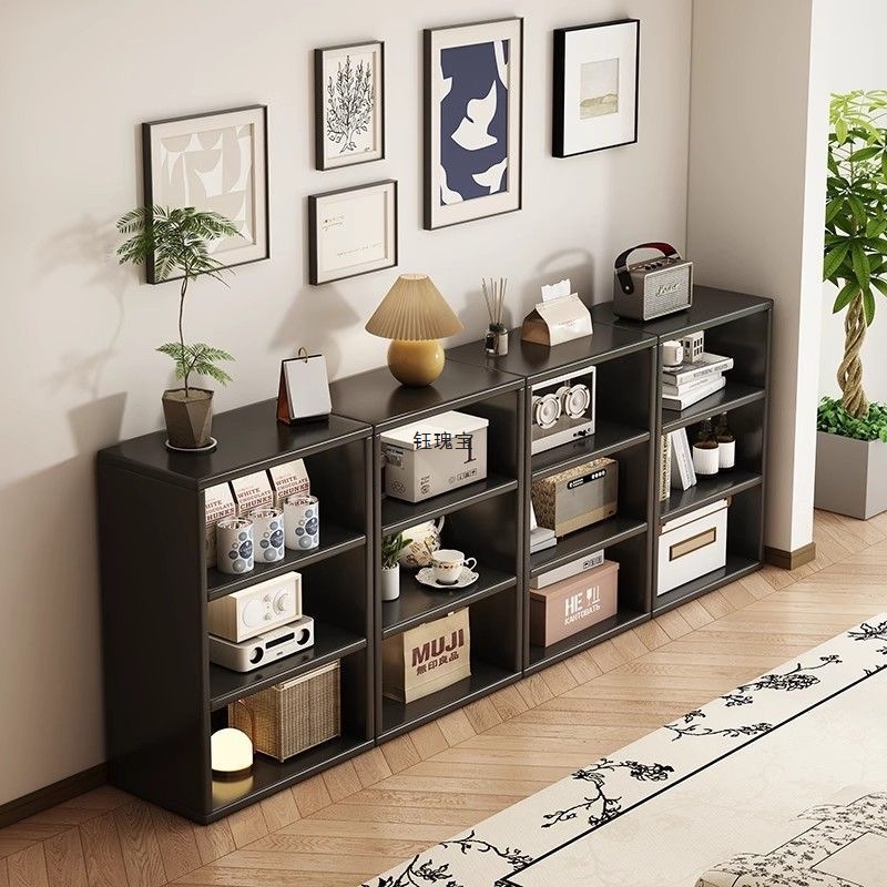 Kalike Household Wooden Bookshelf Grid Cabinet Wall-Mounted Children's Combination Bookcase Tv Cabinet Living Room Storage Rack Floor-Standing