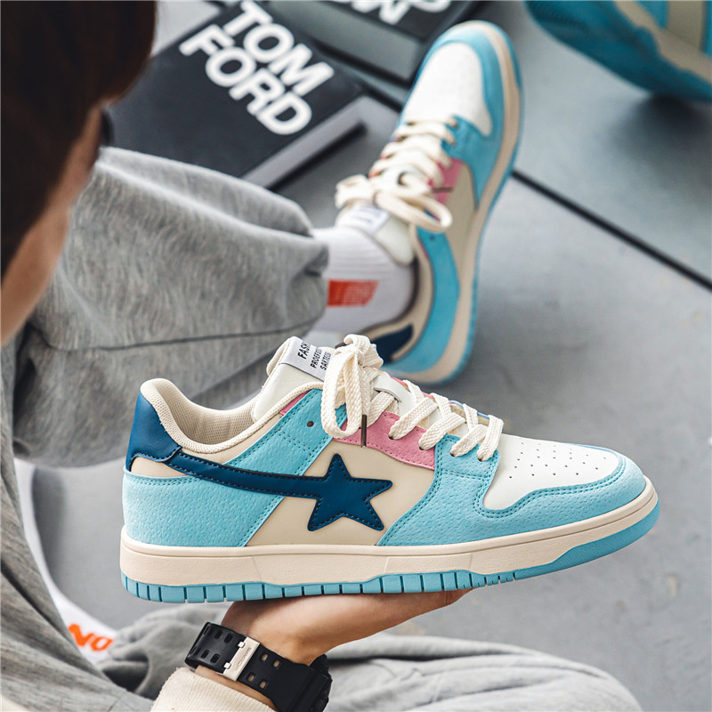 Cuatro estaciones, nuevos estudiantes casuales, zapatos de estrella con suela de goma en la carretera, zapatillas de deporte de pareja de nicho de moda de todos los partidos, Jinjiang