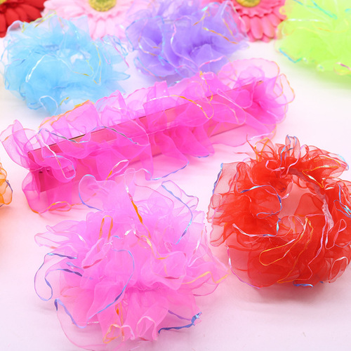 Korean version of children's head flower jewelry princess hair tie hair rope hair rope girl stage performance hair accessories headdress