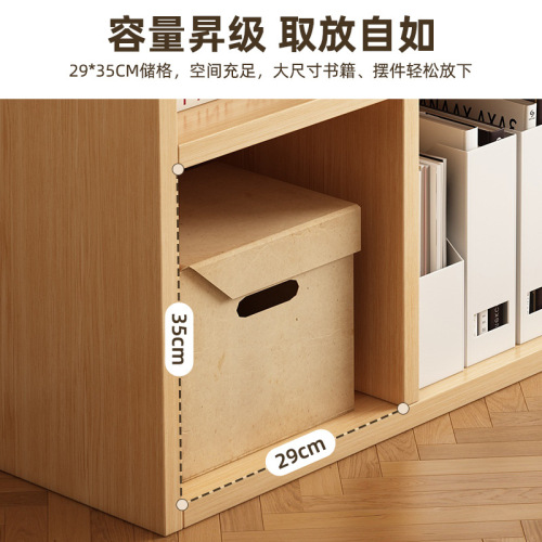 Bookcase storage rack living room floor-standing low cabinet home storage combination storage cabinet study pastoral style sub-cabinet bookshelf