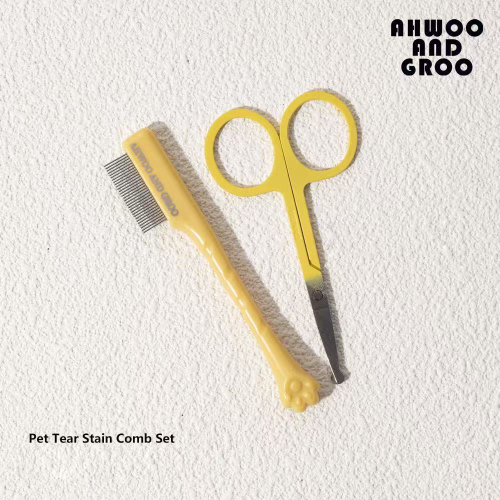 Peine de marcas de lágrimas para mascotas Peine facial de perro Peine de heces de ojos Cepillo de marcas de lágrimas para perros de Yorkshire