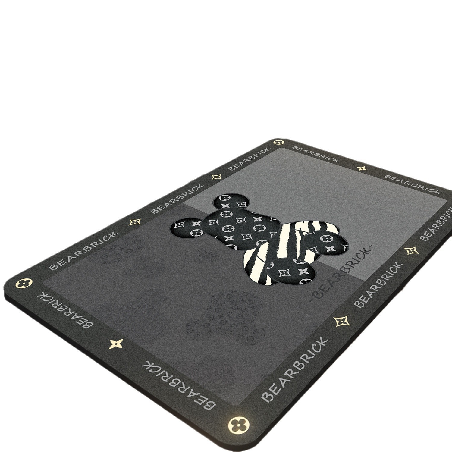 Luz de lujo alfombra de barro de diatomeas puerta de baño absorción de agua secado rápido anti-derrapante alfombra de inodoro