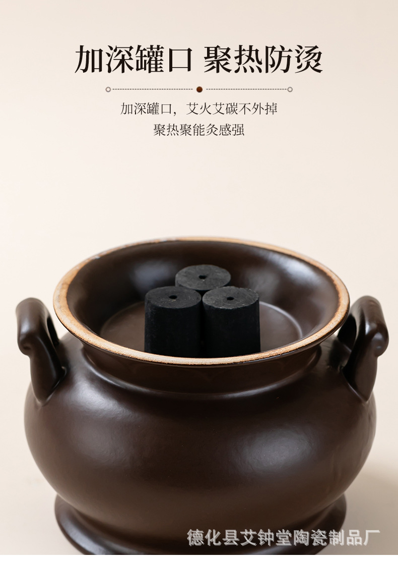 Wen Yang Guan Warm Yang Cup Bian Stone Navel Moxibustion Tool with Fire Bowl Large Size for Spa and Wellness Use specifications