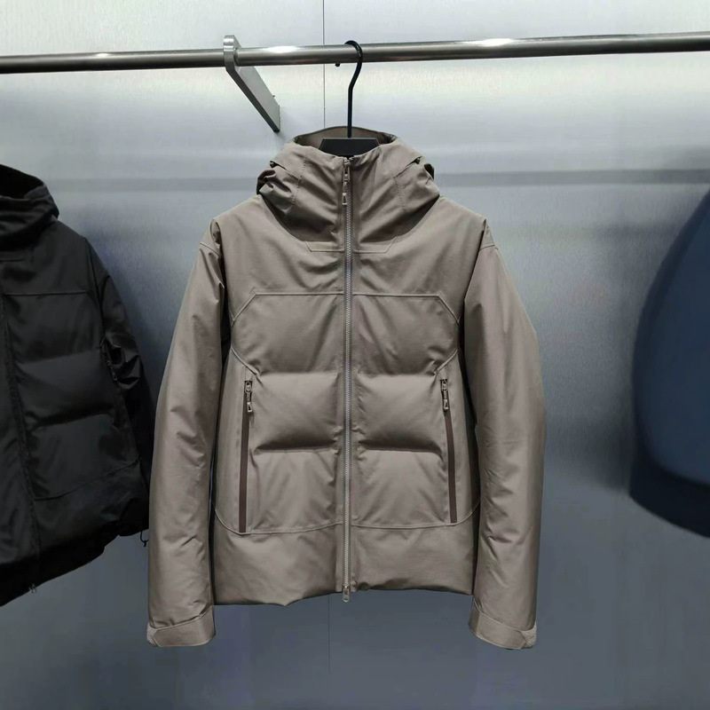 Sunstone Outdoor Men's Winter Mountaineering Warm Windproof Thickened Jacket Black Gray Hooded Down Coat Sunstone Outdoor Men's Winter Mountaineering Warm Windproof Thickened Jacket Black Gray Hooded Down Coat