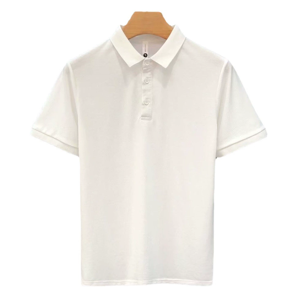 Однотонная рубашка-поло мужская футболка Бренд Tide 2023 Летние новые мужские с короткими рукавами и короткими рукавами, производители прилива поставляют партию