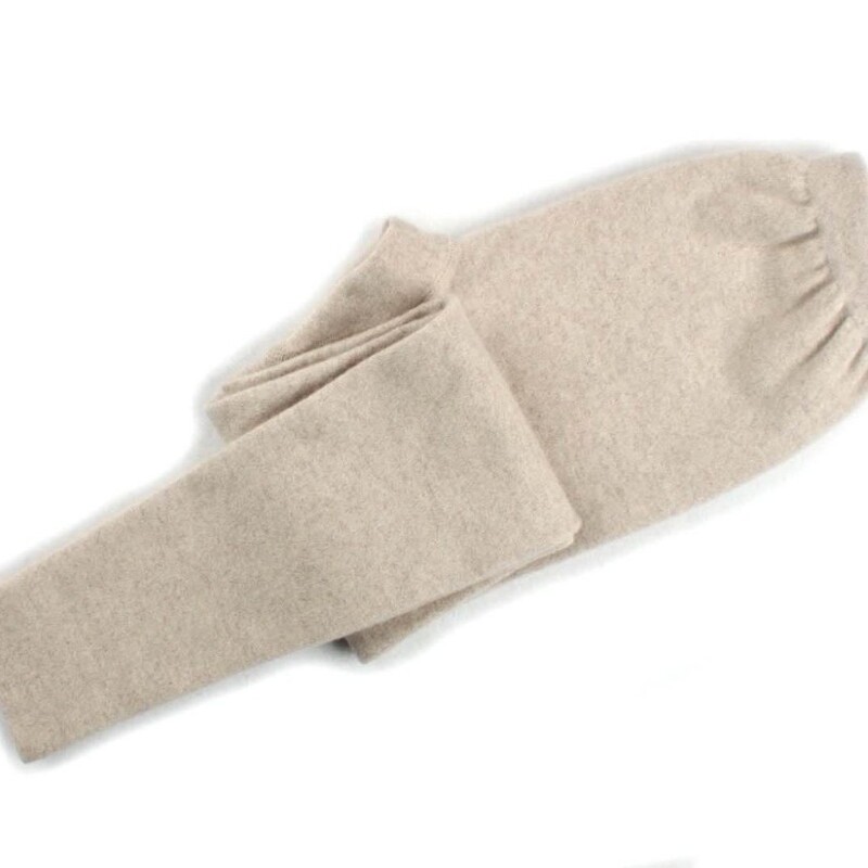 Wholesale Inner Mongolia Solid Color Cashmere Pants for Women, Close-Fitting Cashmere Leggings for Warmth, Straight-Leg Wool Pants for Cold Protection