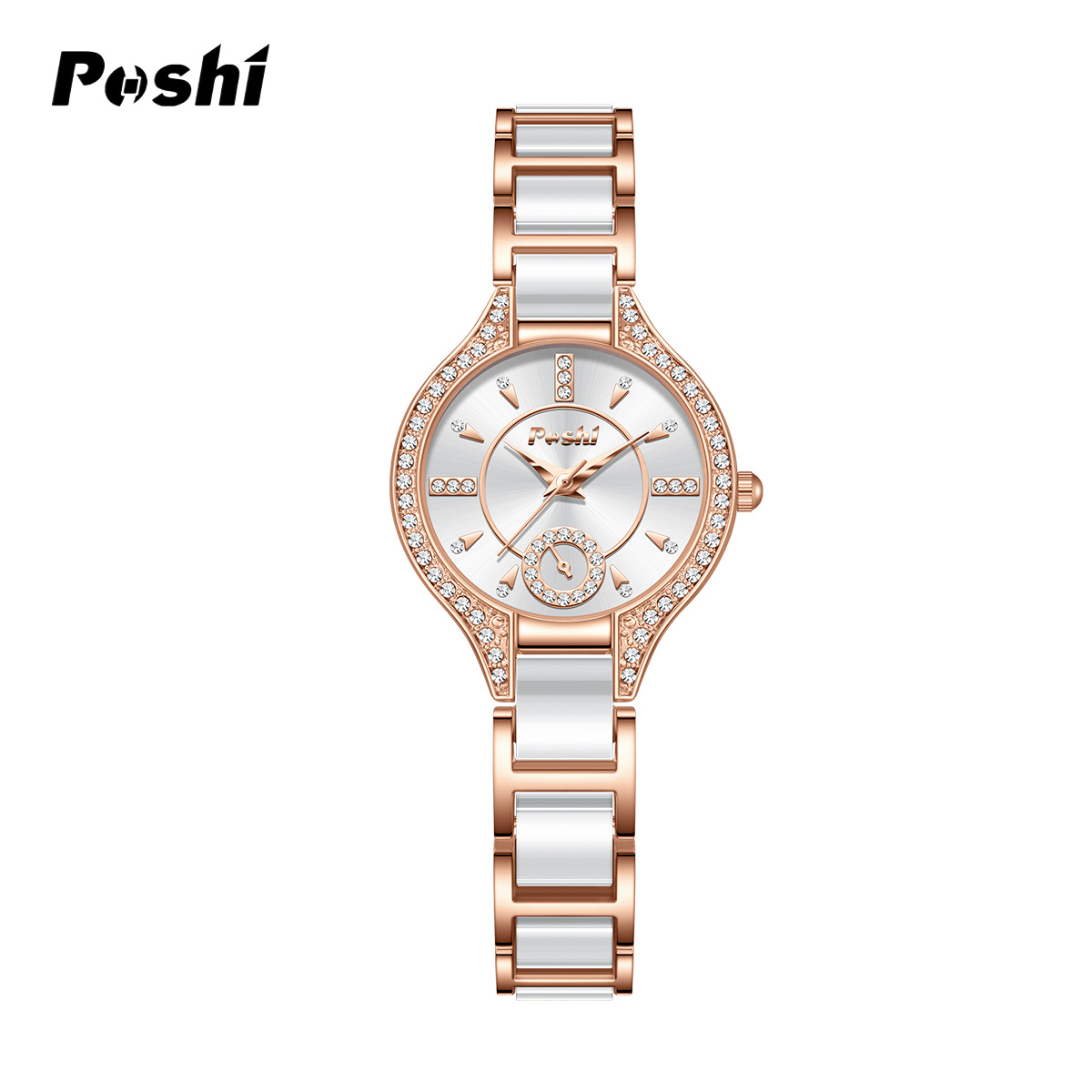 Reloj de mujer de lujo ligero retro de temperamento de reloj de la marca POSHI