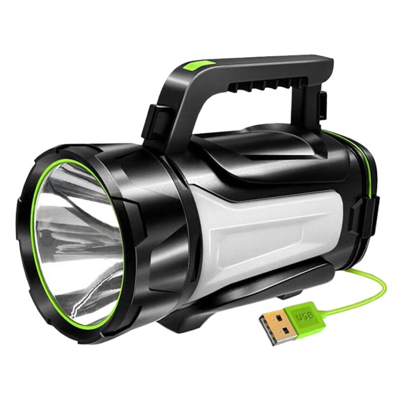 Transfronteriza nueva luz fuerte reflector portátil multifuncional recargable portátil luz de emergencia al aire libre LED linterna recargable