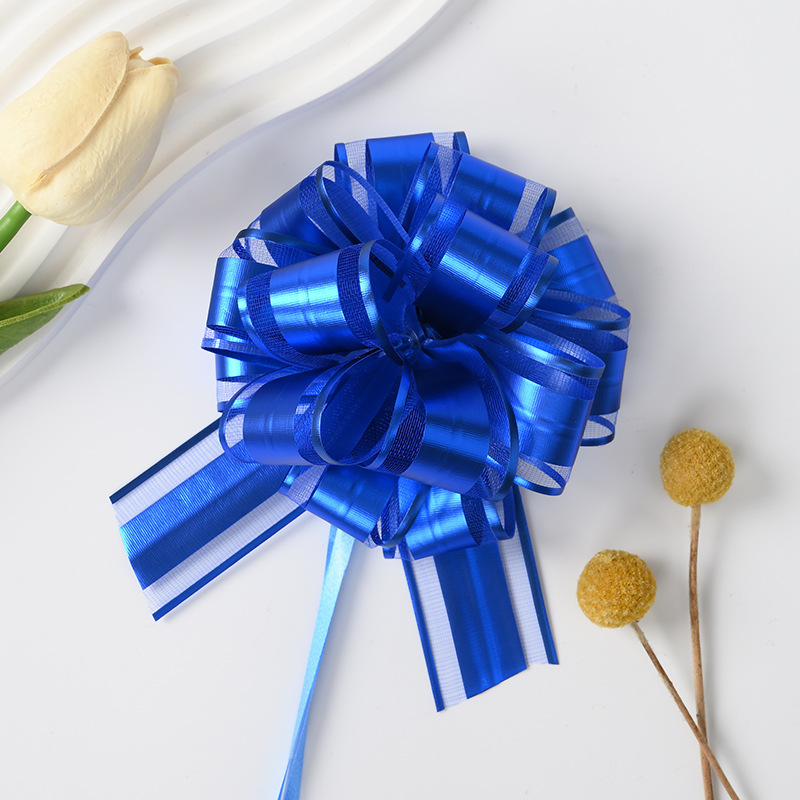 Comercio exterior transfronterizo 30 tamaño medio mate color metálico ajuste de nieve bola de flores regalo de Navidad embalaje de flores tiradas cinta de color