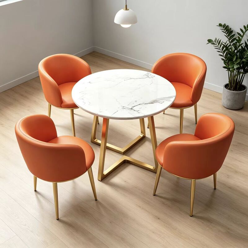 Round Negotiation Table, Office Business Negotiation Reception Table, Light Luxury Home Use, Modern Simple Leisure Dining Table and Chair Set Round Negotiation Table, Office Business Negotiation Reception Table, Light Luxury Home Use, Modern Simple Leisure Dining Table and Chair Set