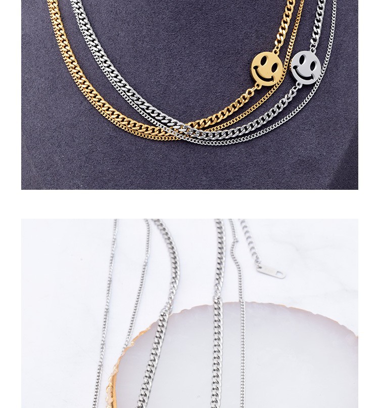 25g Weight Layered Necklaces Classification 1 Piece Quantity Fashion Star Titanium Steel Chain Layered Necklaces 1 Piece