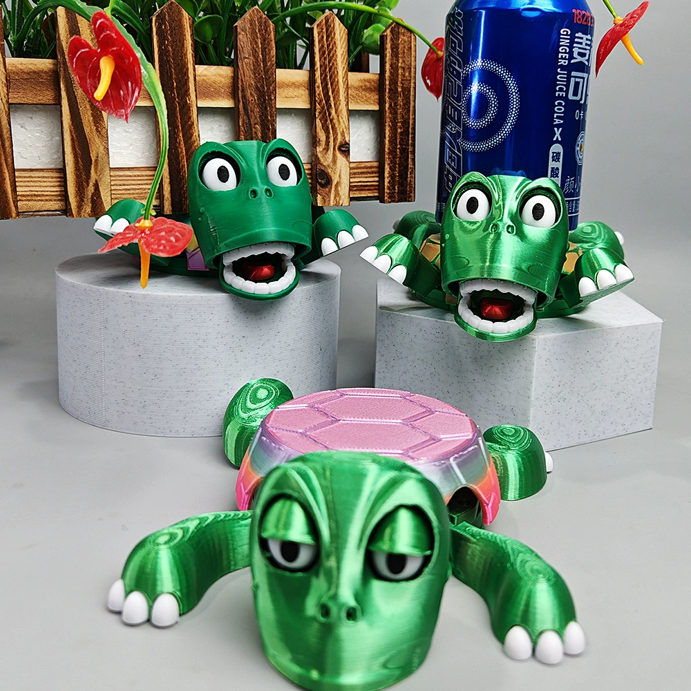 3D-печатная подставка для черепахи с выпученными глазами и разбросанными конечностями, панда, черепаха, кошка, украшение для снятия стресса, подарок