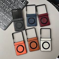 Zflip7折り畳みスクリーン皮紋磁気吸引回転スタンドZflip6/5/4/3無線充電転倒防止シンプル商を適用する