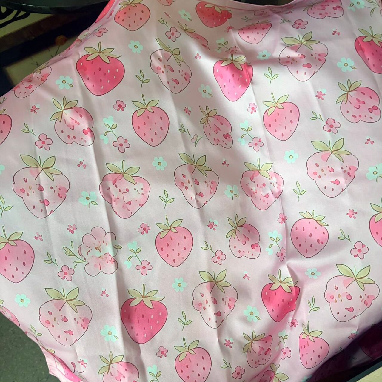155# lenço quadrado rosa morango (B43-54)