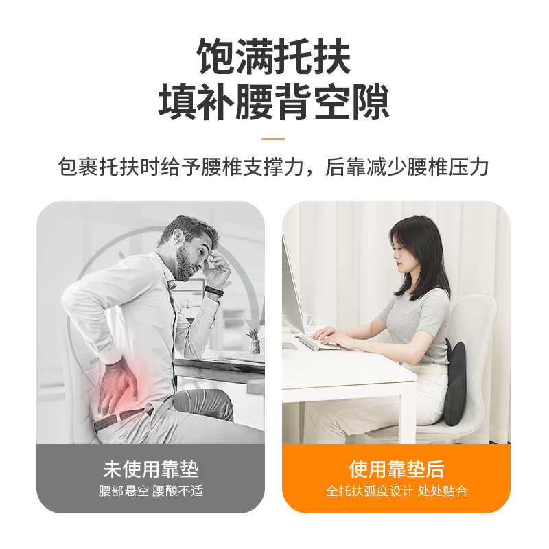 Lianda Super Car Lumbar Support Memory Foam Lumbar Pillow Car Office Seat Lumbar Cushion Breathable Waist Support Cushion