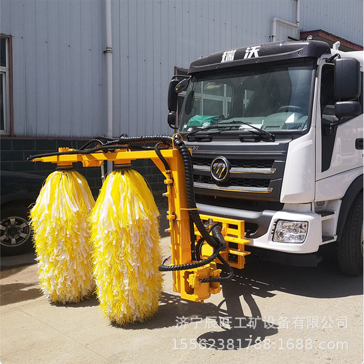 车载式围栏清洗机 马路牙子淤泥死角清理机 建筑工地围挡清洗车