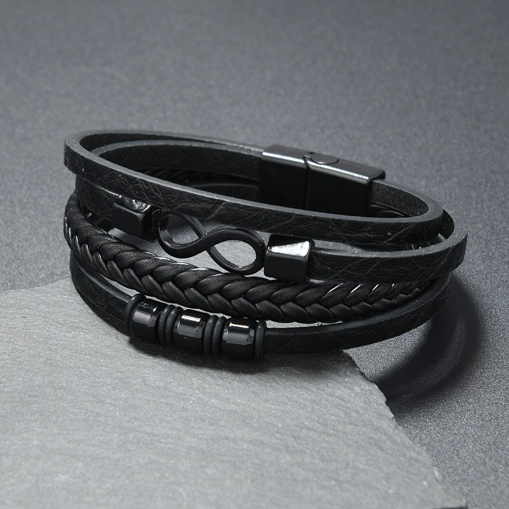 Men’s Braided Leather Bracelet, Waterproof & Hypoallergenic, Comfortable Daily Wear. Classic Rugged Style, Symbol Of Courage & Taste. A Warm, Meaning_voghion.com