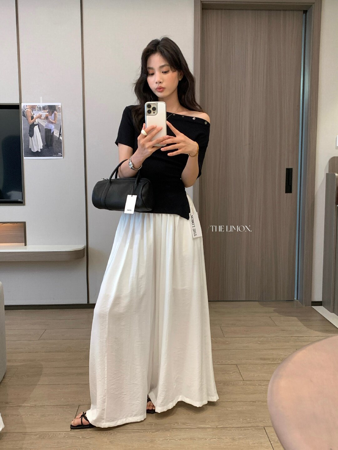 Quần culottes nữ ống rộng cạp cao dáng lười mùa hè 2026 — Thẻ nông, màu đen, màu hồng, màu cam chi tiết 26