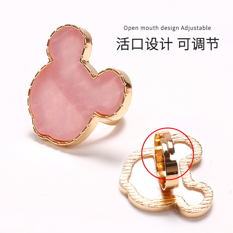 Transfronteriza nueva paleta de anillos de uñas paleta de teñido de limpieza fácil paleta de anillo ajustable de diseño de boca abierta