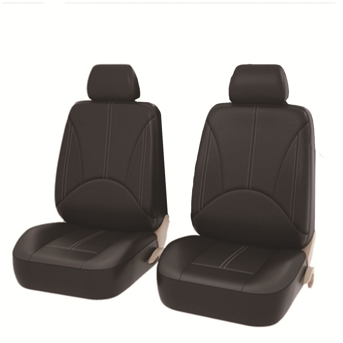 Personalidad europea y americana empalme de alta calidad PU cuero ligero de lujo cubierta de asiento universal resistente al desgaste suave y cómodo cojín de asiento de automóvil transpirable