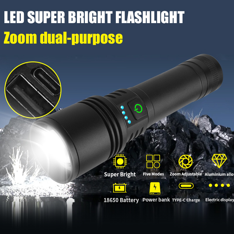 travel flashlight with laser
