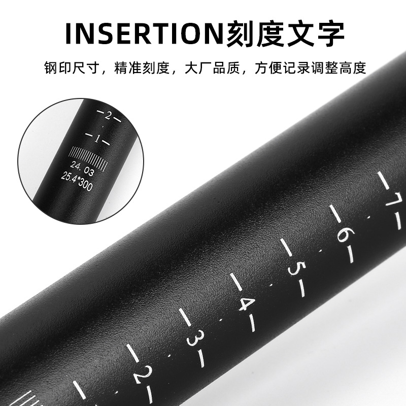 Tubo del asiento de la bicicleta de montaña Tubo del asiento de la bicicleta Tubo del asiento de aleación de aluminio 25.4 Varilla del asiento 27.2mm Accesorios 28.6 Varilla del asiento 31.6