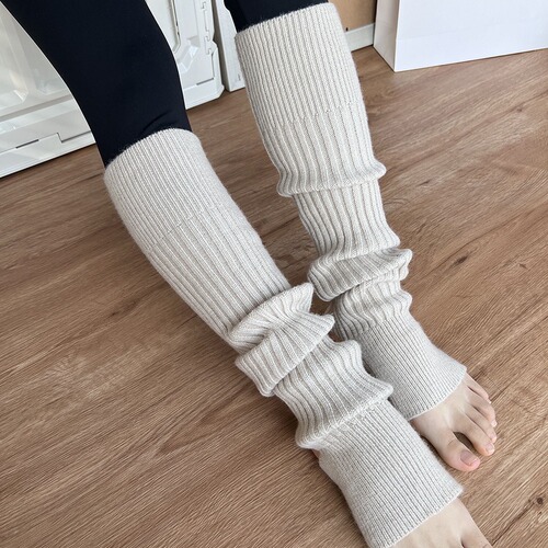 European open heel cashmere socks, yoga leggings for women, simple thickened warm foot covers, Xiaohongshu live broadcast