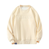 Бархатная демисезонная толстовка, утепленная куртка с круглым воротником, в американском стиле